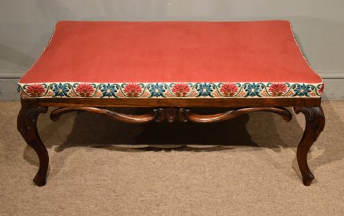 william iv rosewood footstool - CATEGORY: ANTIQUE STOOLS - DATED 19TH CENTURY