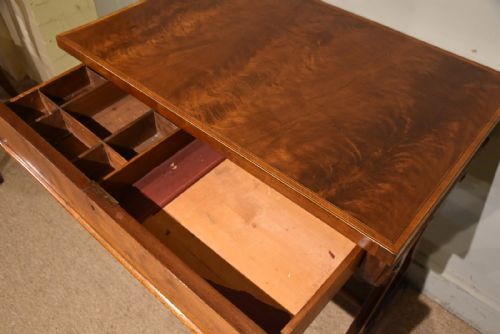 REGENCY PERIOD SIDE TABLE WITH FLAMED MAHOGANY TOP - ADDITIONAL PHOTO 3
