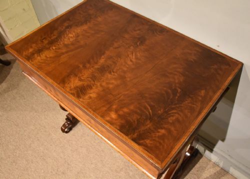 REGENCY PERIOD SIDE TABLE WITH FLAMED MAHOGANY TOP - ADDITIONAL PHOTO 4