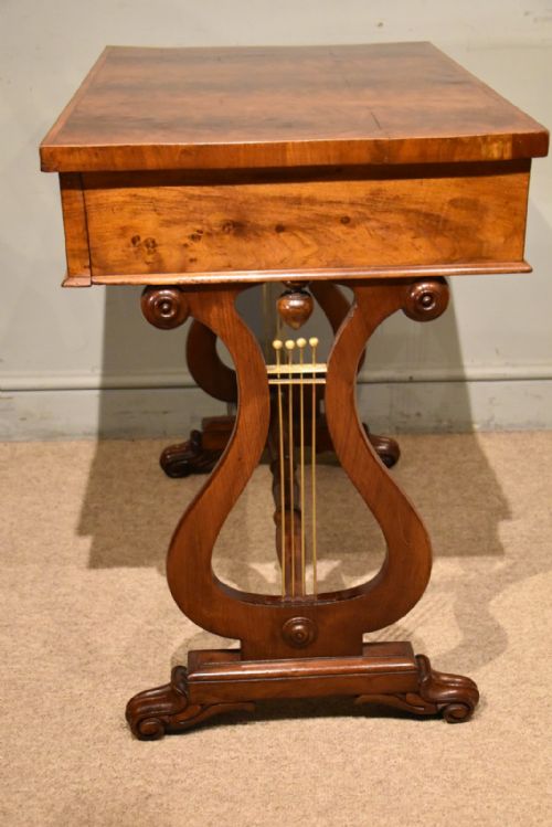 REGENCY PERIOD SIDE TABLE WITH FLAMED MAHOGANY TOP - ADDITIONAL PHOTO 5