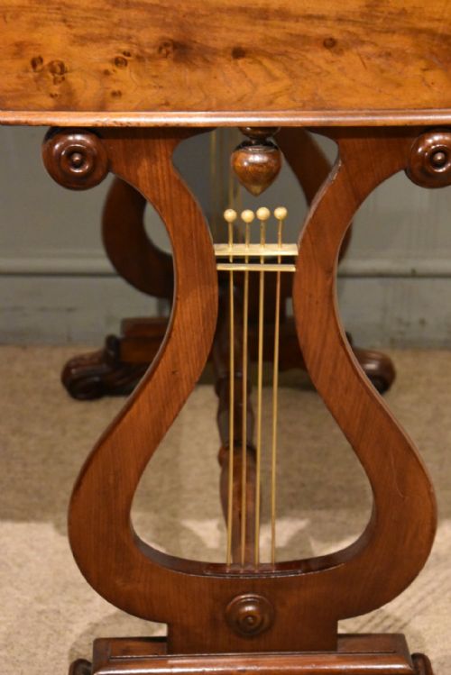 REGENCY PERIOD SIDE TABLE WITH FLAMED MAHOGANY TOP - ADDITIONAL PHOTO 6