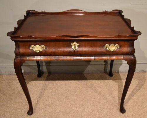 GEORGE II MAHOGANY SILVER TABLE RAISED ON CABRIOLE LEGS - ADDITIONAL PHOTO 1