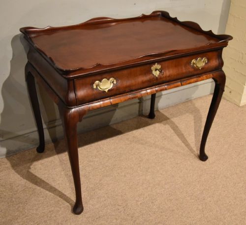GEORGE II MAHOGANY SILVER TABLE RAISED ON CABRIOLE LEGS - ADDITIONAL PHOTO 3