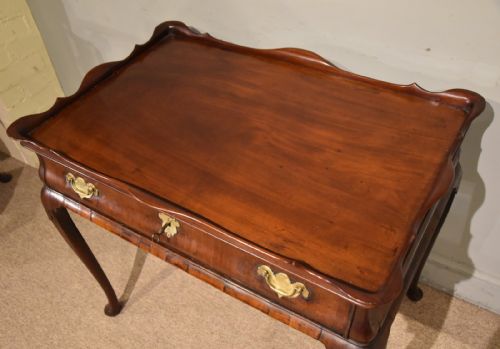 GEORGE II MAHOGANY SILVER TABLE RAISED ON CABRIOLE LEGS - ADDITIONAL PHOTO 5