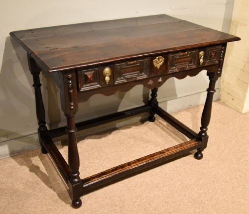 17TH CENTURY OAK SINGLE DRAWER SIDE TABLE - ADDITIONAL PHOTO 2