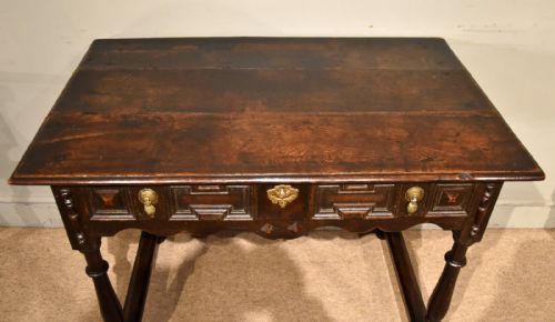 17TH CENTURY OAK SINGLE DRAWER SIDE TABLE - ADDITIONAL PHOTO 4