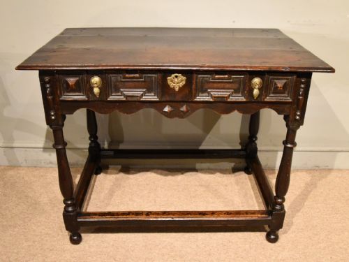 17TH CENTURY OAK SINGLE DRAWER SIDE TABLE - ADDITIONAL PHOTO 5