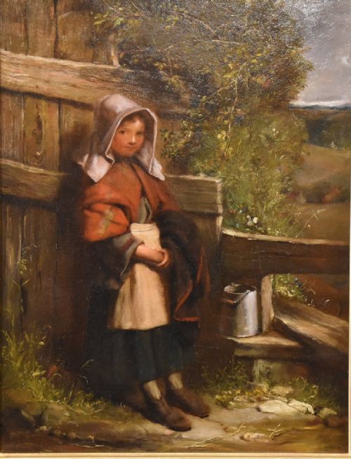 OIL PAINTING BY RICHARD WALLER BY THE GATE - ADDITIONAL PHOTO 1