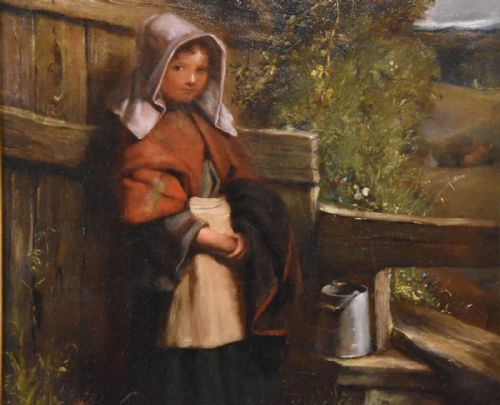 OIL PAINTING BY RICHARD WALLER BY THE GATE - ADDITIONAL PHOTO 2