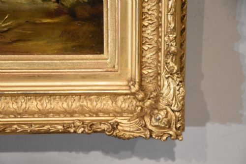 OIL PAINTING BY RICHARD WALLER BY THE GATE - ADDITIONAL PHOTO 3