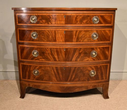george iii mahogany chest of drawers - CATEGORY: ANTIQUE CHEST OF DRAWERS - DATED 19TH CENTURY