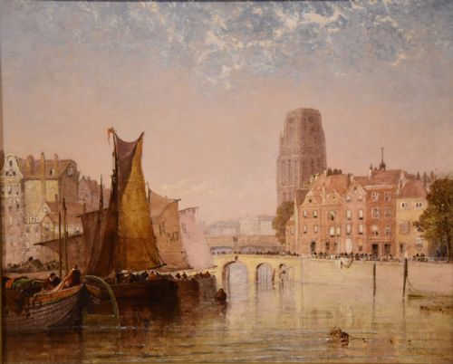 OIL PAINTING BY ARTHUR JOSEPH MEADOWS ROTTERDAM - ADDITIONAL PHOTO 1