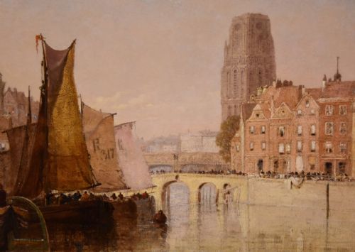 OIL PAINTING BY ARTHUR JOSEPH MEADOWS ROTTERDAM - ADDITIONAL PHOTO 2