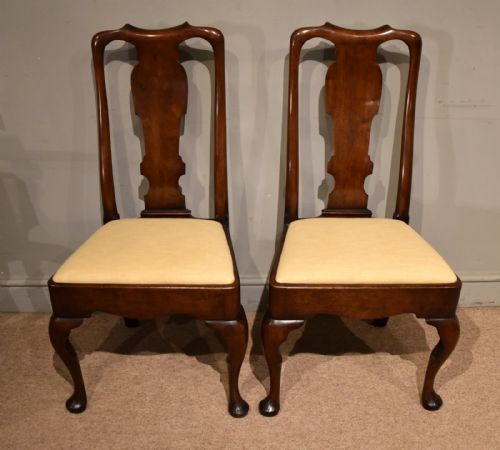 GEORGE I WALNUT PAIR SIDE CHAIRS - ADDITIONAL PHOTO 1