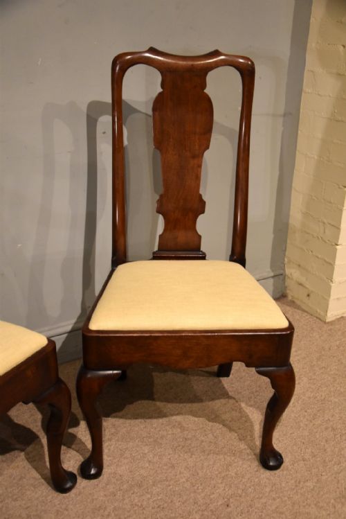 GEORGE I WALNUT PAIR SIDE CHAIRS - ADDITIONAL PHOTO 2