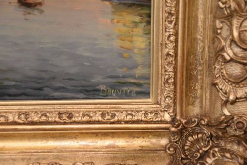 OIL PAINTING BY GEORGE NOEL BOUVARD VENICE EVENING - ADDITIONAL PHOTO 5
