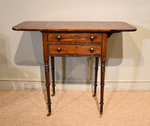 REGENCY PERIOD MAHOGANY DROP LEAF SIDE TABLE - ADDITIONAL PHOTO 1