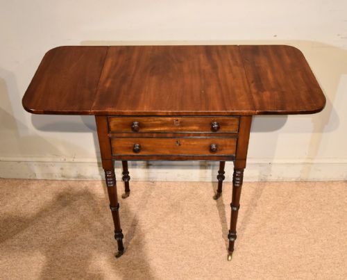 REGENCY PERIOD MAHOGANY DROP LEAF SIDE TABLE - ADDITIONAL PHOTO 2
