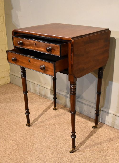 REGENCY PERIOD MAHOGANY DROP LEAF SIDE TABLE - ADDITIONAL PHOTO 4