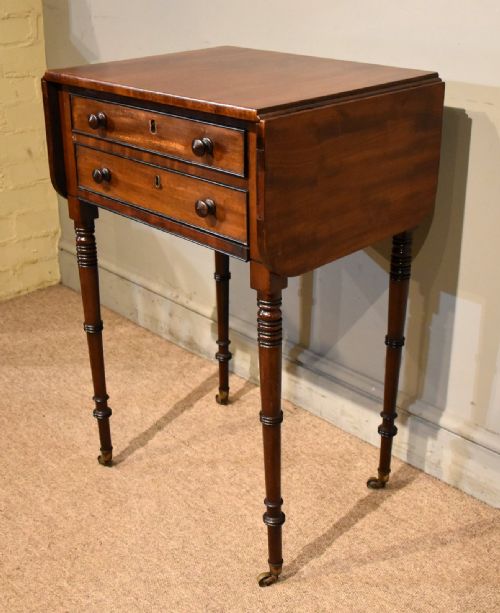 REGENCY PERIOD MAHOGANY DROP LEAF SIDE TABLE - ADDITIONAL PHOTO 5