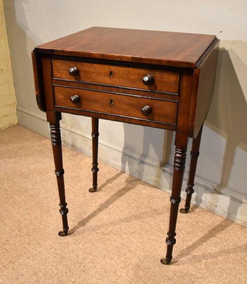 REGENCY PERIOD MAHOGANY DROP LEAF SIDE TABLE - ADDITIONAL PHOTO 6