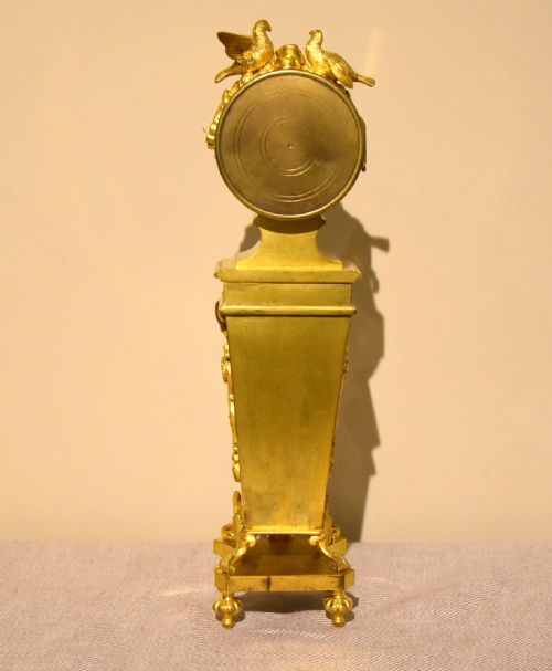 UNUSUAL ENAMEL MOUNTED GILT BRASS MANTEL TIMEPIECE - ADDITIONAL PHOTO 5