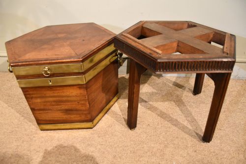 18TH CENTURY MAHOGANY HEXAGONAL WINE COOLER - ADDITIONAL PHOTO 9