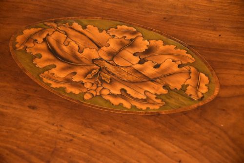 GEORGE III MAHOGANY OVAL TRAY ON STAND - ADDITIONAL PHOTO 2