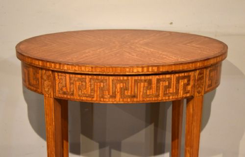 LATE 19TH CENTURY OVAL SATINWOOD INLAID TABLE - ADDITIONAL PHOTO 1