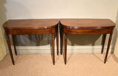 PAIR OF GEORGE III MAHOGANY TEA TABLES - ADDITIONAL PHOTO 2