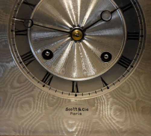 ROSEWOOD MARQUETRY MANTEL CLOCK - ADDITIONAL PHOTO 2