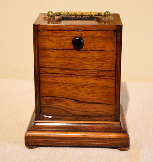 ROSEWOOD MARQUETRY MANTEL CLOCK - ADDITIONAL PHOTO 5