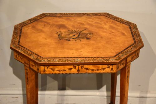 19TH CENTURY GILLOWS SATINWOOD PAINTED TABLE - ADDITIONAL PHOTO 1