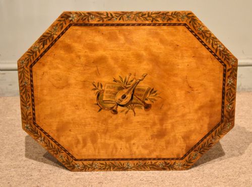 19TH CENTURY GILLOWS SATINWOOD PAINTED TABLE - ADDITIONAL PHOTO 2