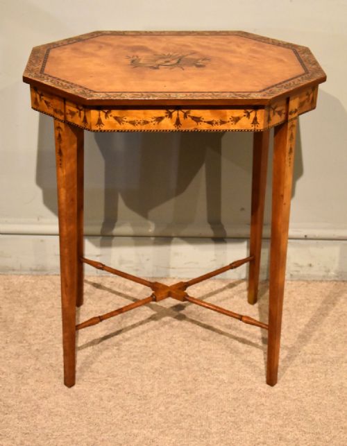 19TH CENTURY GILLOWS SATINWOOD PAINTED TABLE - ADDITIONAL PHOTO 6