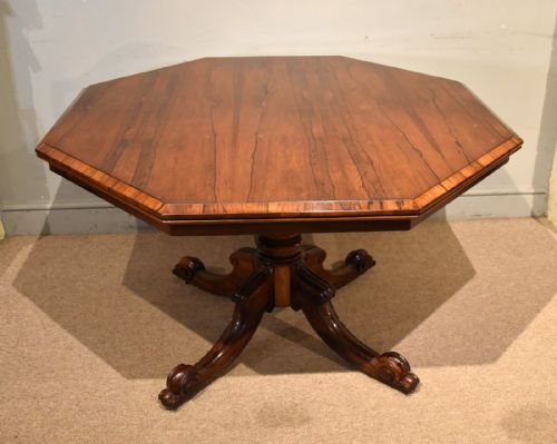WILLIAM IV OCTAGONAL ROSEWOOD CENTRE TABLE - ADDITIONAL PHOTO 2
