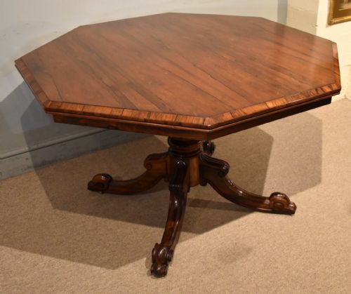 WILLIAM IV OCTAGONAL ROSEWOOD CENTRE TABLE - ADDITIONAL PHOTO 3