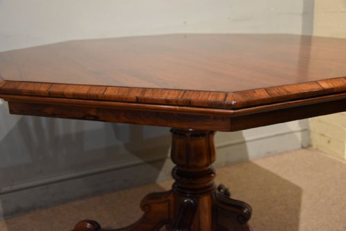 WILLIAM IV OCTAGONAL ROSEWOOD CENTRE TABLE - ADDITIONAL PHOTO 4