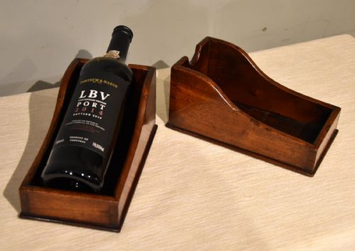 RARE GEORGE III WINE TABLE MAHOGANY WINE HOLDERS - ADDITIONAL PHOTO 1