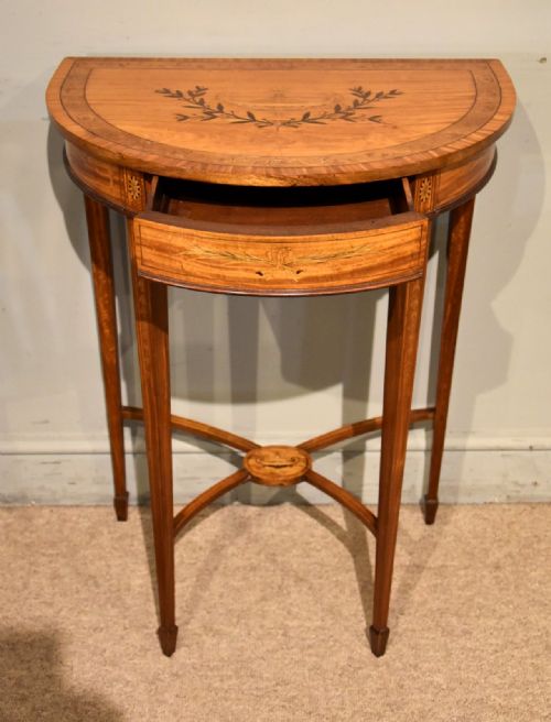 19TH CENTURY SATINWOOD INLAID CONSOLE TABLE - ADDITIONAL PHOTO 3