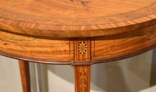 19TH CENTURY SATINWOOD INLAID CONSOLE TABLE - ADDITIONAL PHOTO 5