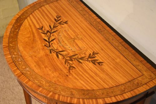 19TH CENTURY SATINWOOD INLAID CONSOLE TABLE - ADDITIONAL PHOTO 7