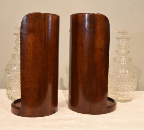 RARE PAIR OF GEORGE III MAHOGANY DECANTER STANDS - ADDITIONAL PHOTO 2