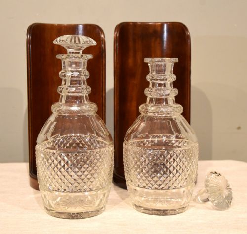 RARE PAIR OF GEORGE III MAHOGANY DECANTER STANDS - ADDITIONAL PHOTO 5