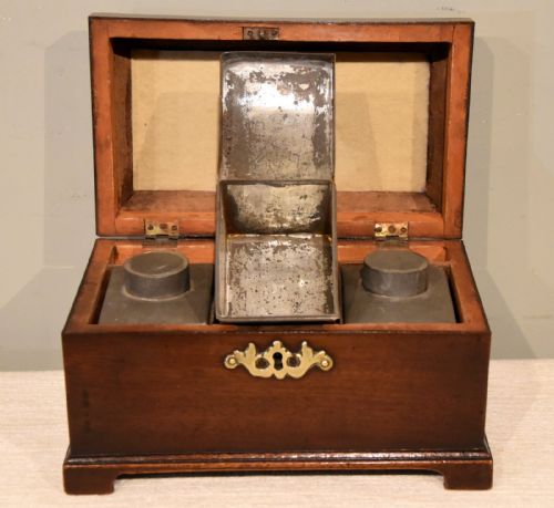 18TH CENTURY MAHOGANY TEA CHEST CADDY - ADDITIONAL PHOTO 5
