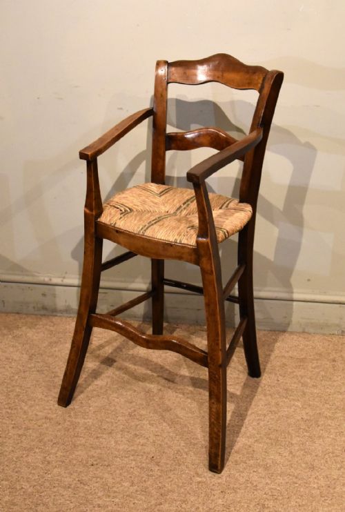 french walnut and beech child's high chair - CATEGORY: ANTIQUE CHAIRS - DATED 19TH CENTURY