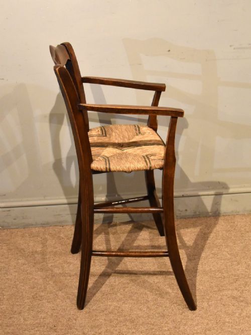 FRENCH WALNUT AND BEECH CHILD'S HIGH CHAIR - ADDITIONAL PHOTO 3