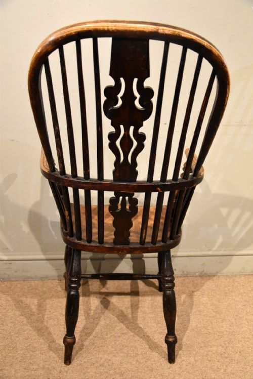 19TH CENTURY ASH AND ELM HIGH BACK WINDSOR CHAIR - ADDITIONAL PHOTO 5