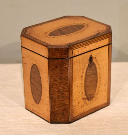 LATE 18TH CENTURY OCTAGONAL TEA CADDY - ADDITIONAL PHOTO 2