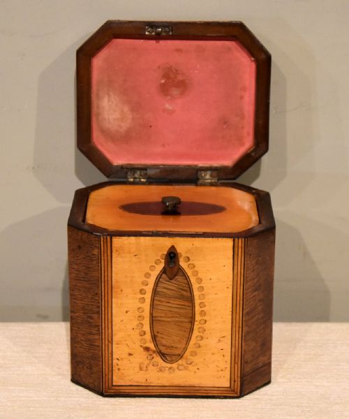LATE 18TH CENTURY OCTAGONAL TEA CADDY - ADDITIONAL PHOTO 3